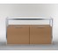 TV STAND-BLOND DOORS-FROSTED T