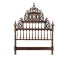 HEADBOARD-CARVED WALNUT DARK