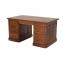 DESK-OAK-DBL PED. 4DRWR