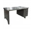 DESK-SINGLE PED-STEEL