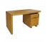 DESK-25X54-OAK-SINGLE PED-2DRA