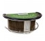 Black Jack Table-Chrome & Wood Front W/Chrome Footrail