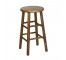 STOOL-Short Cherry Stained-Round Seat No Back