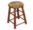 STOOL-RED PAINTED WOOD-20"