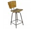 STOOL-SLATTED SEAT/BACK-VINTAGE