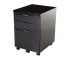 FILE CABINET-BLK-GLOSS-3 DRWR