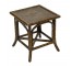 END TABLE-Square Rattan Top W/Dark Bamboo Frame