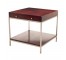 End Table-WALNUT/BRUSHED Chrom