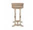 TABLE-END WH/WASH W/WOOD INLAY