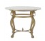 TABLE-END GOLD BASE MARBLE TOP