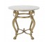 TABLE-END GOLD BASE MARBLE TOP