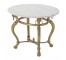 TABLE-END GOLD BASE MARBLE TOP