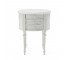 TABLE-END-WHITE-3 DRAWER OVAL