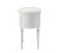 TABLE-END-WHITE-3 DRAWER OVAL