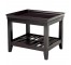 End Table-Blk/Slat Under Shelf