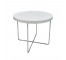TABLE-END-WHITE-ROUND-SILVER L