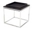 End Table/Blk Tray Top/Chrome