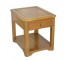 SIDE TABLE-Oak Veneer W/Single Drawer & Under Shelf