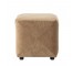 OTTOMAN-19"SQ-TAN ULTRASUEDE