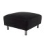 OTTOMAN-BLK ULTRASUEDE