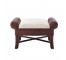 OTTOMAN-DARK RATTAN-ROLLED SID