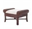 OTTOMAN-DARK RATTAN-ROLLED SID