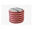 Recycled Canvas Ottoman Red/Bl