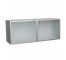 CABINET-Stackable Componets W/Frosted Doors & Silver Frame