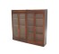 BOOKCASE-DOUBLE-OAK-64X56-GLAS