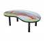 TABLE-Coffee Kidney Shaped Table-Tile Mosaic Top