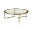 TABLE-COFFEE-BRASS W/ GLASS TO