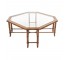 TABLE-COFFEE-GLASS TOP-RATTAN