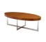 TABLE-COFFEE-OVAL WALNUT TOP