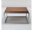 TABLE-COFFEE-WALNUT TOP-SLV BA