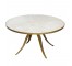 Table Coffee Rd Light Marble Top W/Brushed Brass Frame