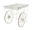 CART-FLOWER-WHT WROUGHT IRON