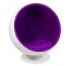 Wht Ball Chair-Fuschia/Purple Inside