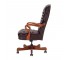 VINTAGE OFFICE CHAIR-Brown Leather Tufted Arm