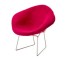 CHAIR-CLUB-HOTPINK ULTRASUEDE