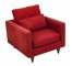 Red Boucle Club Chair