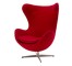 EGG CHAIR-CLUB-RED FABRIC