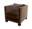 CHAIR-CLUB-BROWN VELVET-NAILHE