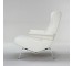 CHAIR-ARM-WHITE LEATHER-CHROME