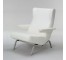 CHAIR-ARM-WHITE LEATHER-CHROME