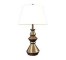 TABLE-LAMP-GEO-RESIN-DK BRN