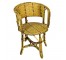 CHAIR-ARM-Blonde Wicker Barrel