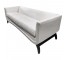 SOFA-WHITE VELVET-BLACK LEG