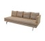 SOFA-SECT-HALF BACK-TAN LINEN