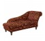 CHAISE-RAF-BURGUNDY FLOCKED