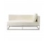 CHAISE-RAF-WHITE LEATHER-CHROM